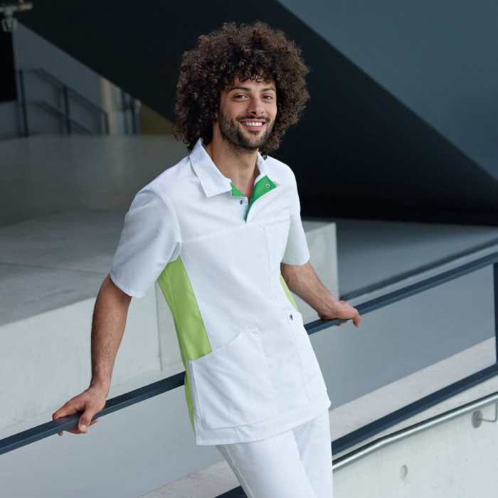 BALTA/GAIŠI ZAĻA Unisex medicīniskā tunika Bierbaum-Proenen 1666-485-2178