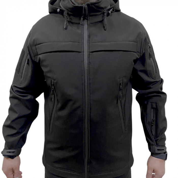 Vīriešu vidussezonas Soft Shell jaka- melna